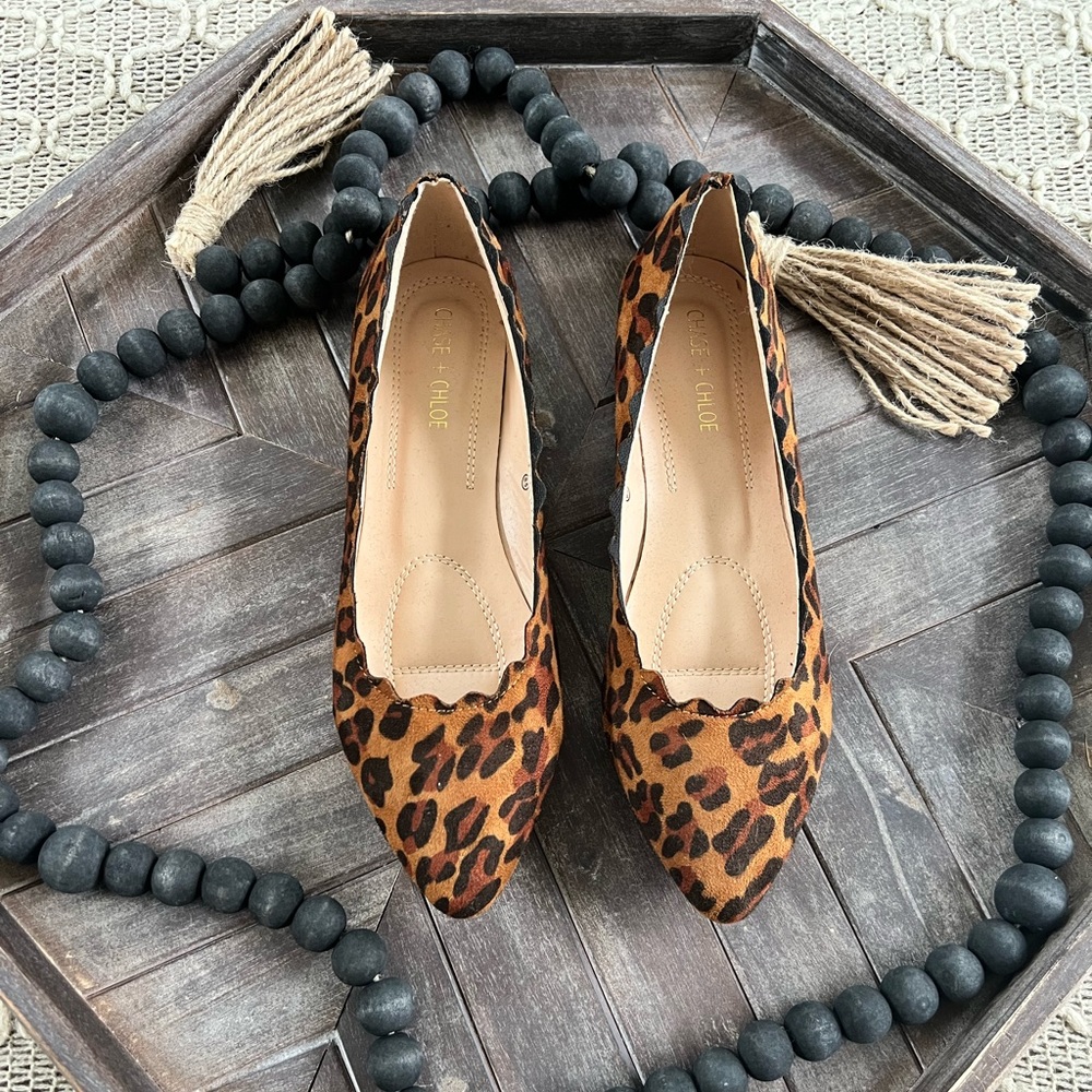 Chase+Chloe Leopard Print Flats